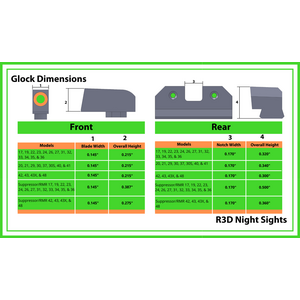 XS Sights R3D Night Sights fits Glock