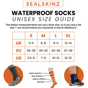 Sealskinz Mautby Waterproof Warm Weather Ankle Length Sock with Hydrostop