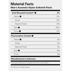 Rab Ascendor Alpine Softshell Pants Mens