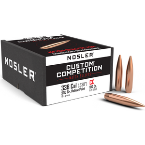 Nosler 338 Cal 300gr Custom Competition HPBT (100 kpl)