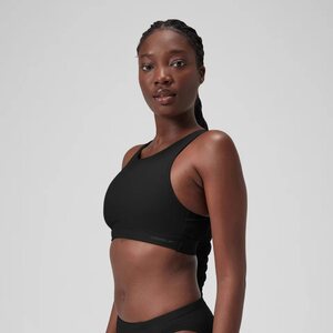 Speedo Solid Highneck Top with Mesh