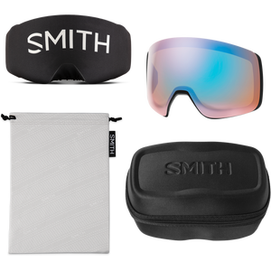 Smith 4D Mag XL, Blackout w/ Chromapop Sun Black + Chromapop Storm Blue Sensor Mirror