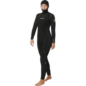 Rip Curl Dawn Patrol 5/4 Chest Zip Hooded Wetsuit Womens