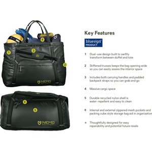 Nemo Double Haul Convertible Duffel 100L
