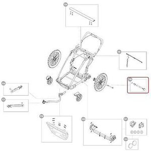 Thule Clevis axis assembly - Thule Chariot 2