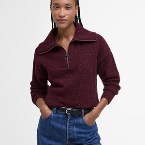 Barbour Lavensdale Half Zip Knitted Jumper Womens