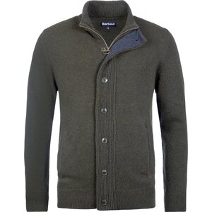 Barbour Essential Patch Zip Through Knitted Jumper Mens