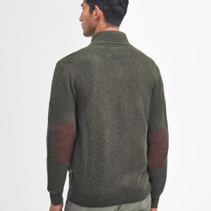Barbour Essential Patch Zip Through Knitted Jumper Mens