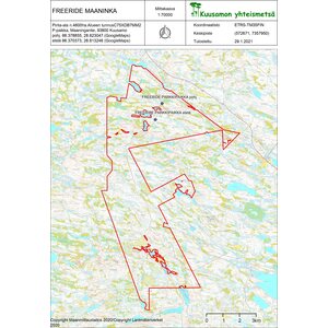 Kuusamon yhteismetsä Freeride-moottorikelkkalupa, VUOROKAUSILUPA KEVÄT 2026, Maaninka