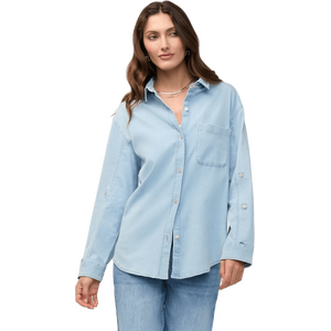 Duer Performance Denim Lite Relaxed Button Down Womens