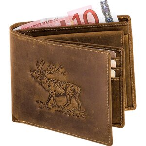Wallet With Stag Embossing