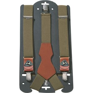 Suspenders With Leather Reinforcements