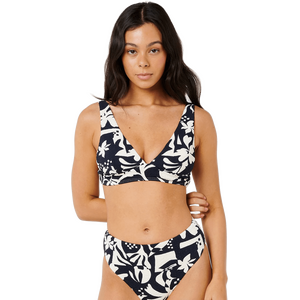 Rip Curl Topanga Geo Deep V Bikini Top Womens