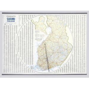Viisarikartta Suomi 1:900 000/1:1,5 milj., 2007, 140x100 cm