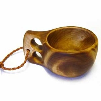 Wood Jewel Coffee handled traditional wooden cup (female)