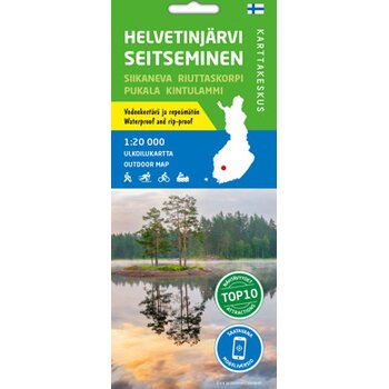 Helvetinjärvi Seitseminen 1:25 000, vedenkestävä ulkoilukartta 2020