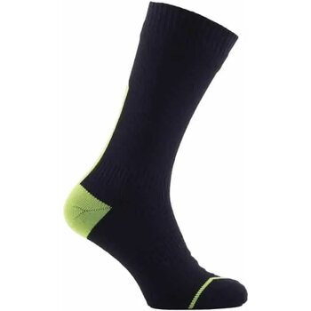 Sealskinz Road Thin Mid Socks with Hydrostop, Black/Illuminous, S (EU 36-38)