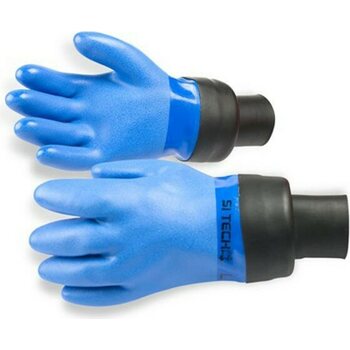 Si-Tech Blue PVC Glove. Bottleneck Seal With Inner Glove