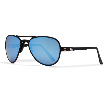 Gatorz Skyhook Matte Black with Smoked Polarized Lens w/ Blue Mirror