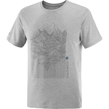 Salomon Outlife Graphic Mountain Heather Short Sleeve T-Shirt Mens