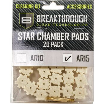 Breakthrough AR-15 Star Chamber Pad - 20 Pack with 8-32 thread (male / male) adapter