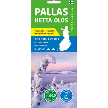 Pallas Hetta Olos ulkoilukartta 1:50 000 / 1:25 000 2021
