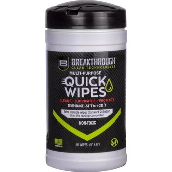Breakthrough Synthetic CLP Quick Wipes - 50 Count Canister - (5" x 6" wipes)