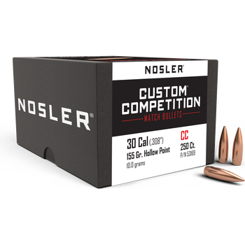 Nosler 30 Cal 155gr Custom Competition HPBT (250 kpl)