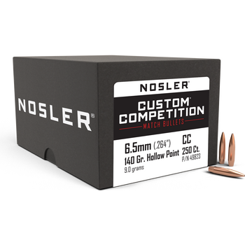 Nosler 6.5mm 140gr Custom Competition HPBT (250 ct.)