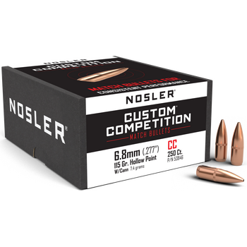 Nosler 6.8mm 115gr Custom Competition HPBT Cann.530 (250 ct.)