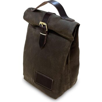 Bushcraft Spain Oilskin Canvas and Leather Lunch Bag