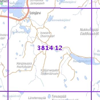 Solojärvi 63/68, taitettu, 3814 12 Topogr kartta