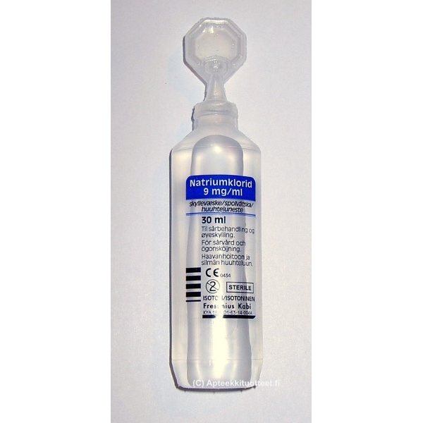 Flushing fluid 30 ml, natriumklorid
