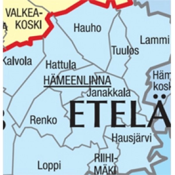 Läänit, maakunnat ja kunnat, 1:3 milj., värillinen A3, 2008