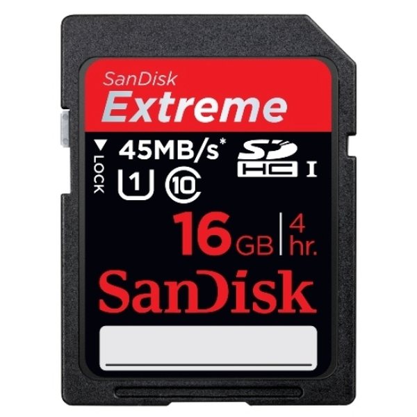 Sandisk Extreme SDHC 16GB 45MB/s