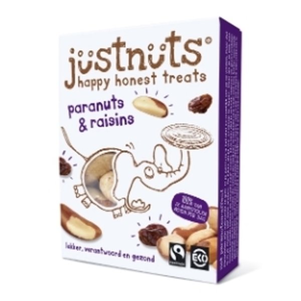 Justnuts Paranuts & raisins, 60g