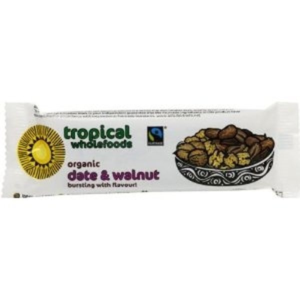 Tropical Wholefoods Date & walnut bar, 40g