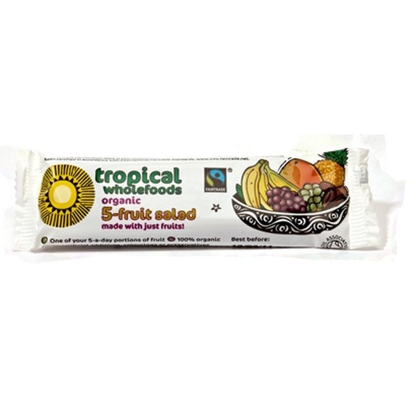 Tropical Wholefoods 5-fruit salad fruit bar, 40g