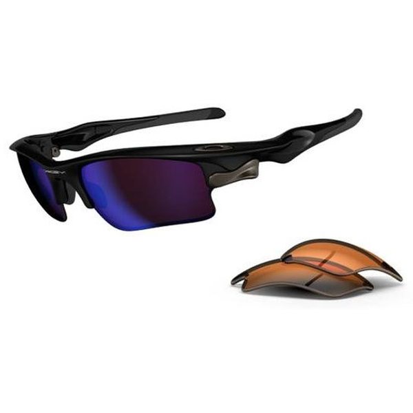 Oakley Fast Jacket XL, Polished Black, G30 iridium, Persimmon