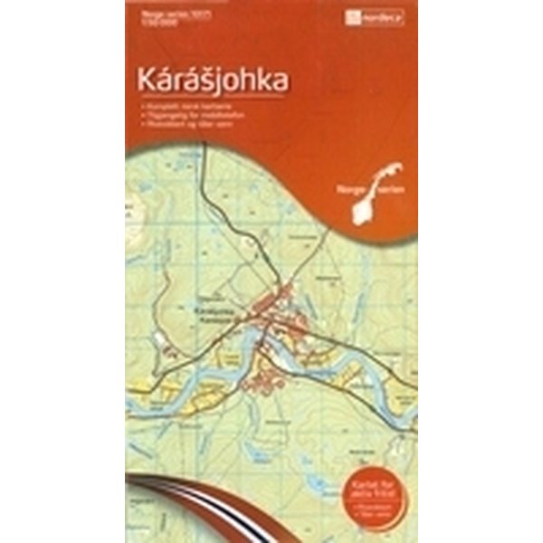Norja 10171, Karasjohka 1:50 000, topografinen kartta