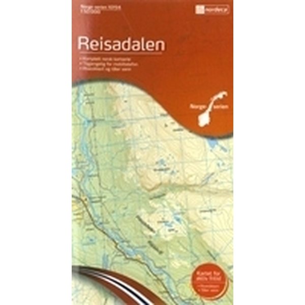 Norway 10154, Reisadalen, 1:50 000, topographic map