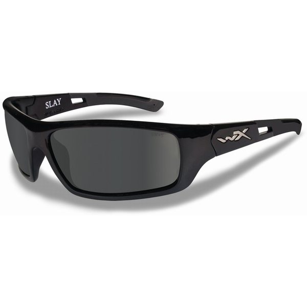 Wiley X Slay Polarized Smoke Grey Gloss Black Frame 3906