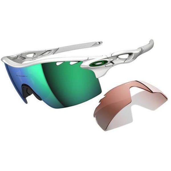 Oakley Radarlock XL Vented, Polished White w/Jade Irid & VR28