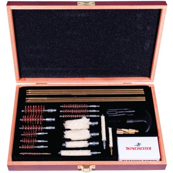 Winchester Deluxe Universal Cleaning Kit 42pc Wood Case