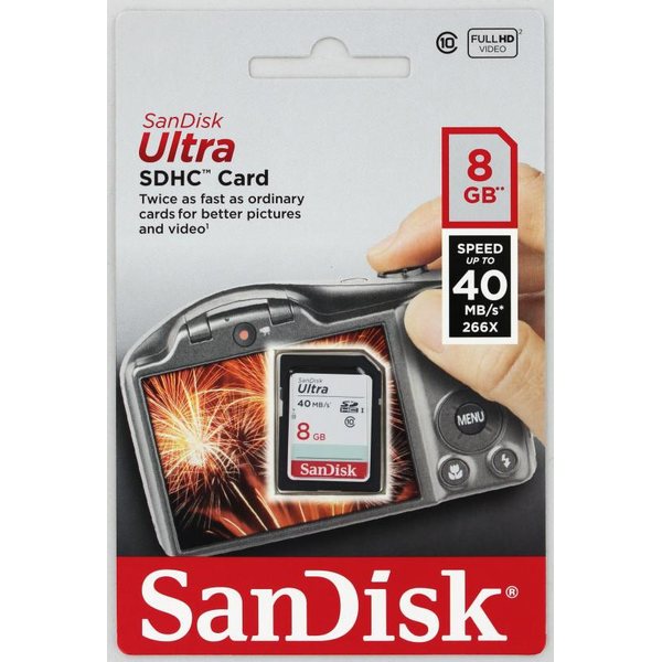 Sandisk SDHC Ultra 8GB 40MB/s UHS-I Class10