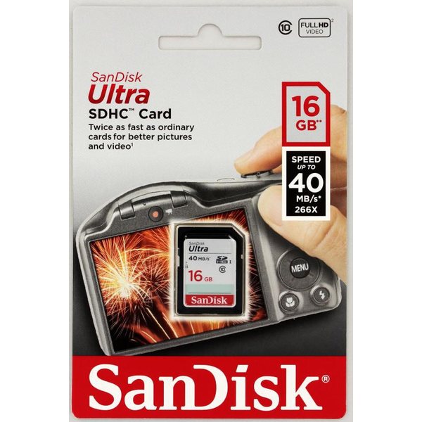 Sandisk SDHC Ultra 16GB 40MB/s UHS-I Class10