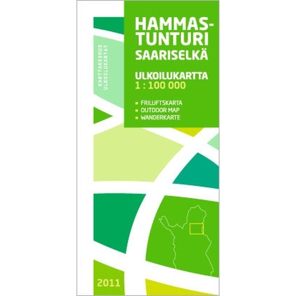 Hammastunturi Saariselkä 1:100 000, ulkoilukartta 2011