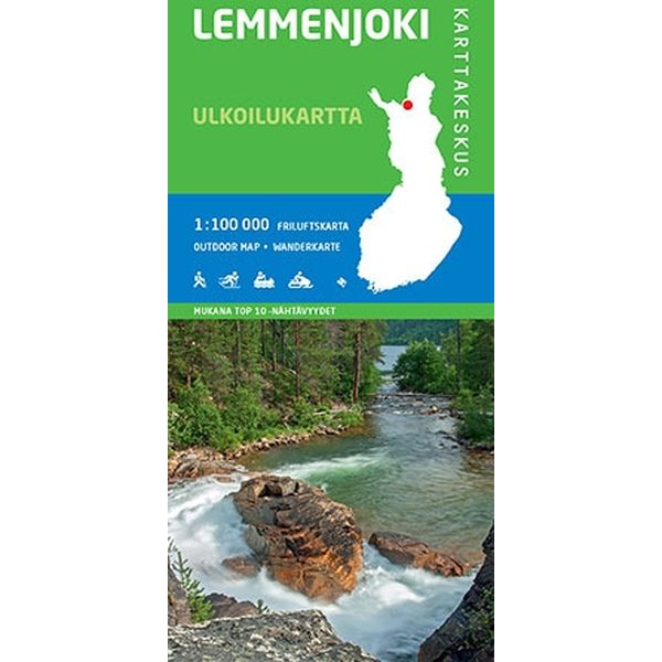 Lemmenjoki 1:100 000 ulkoilukartta 2015