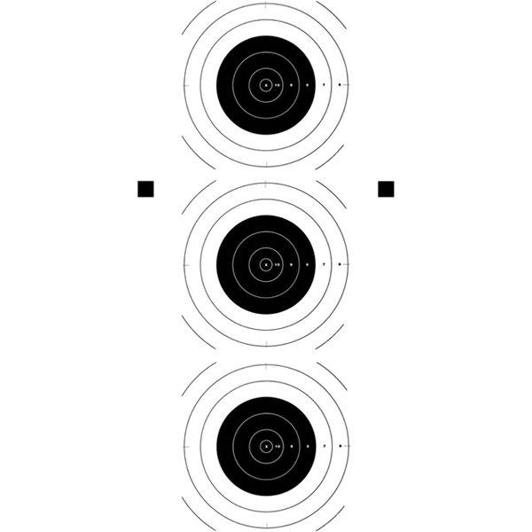 Law Enforcement Targets Three Bull's-Eye Training Target