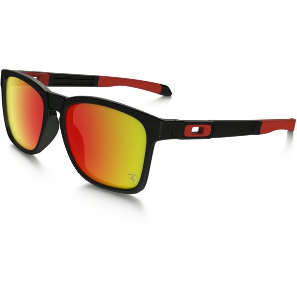 Oakley Catalyst Ferrari Collection, Matte Black w/ Ruby Iridium